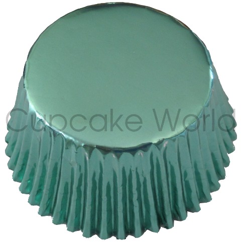 MINT GREEN SHINY FOIL MUFFIN CUPCAKE PATTY CASES X25 MINT GREEN SHINY FOIL MUFFIN CUPCAKE PATTY CASES X25